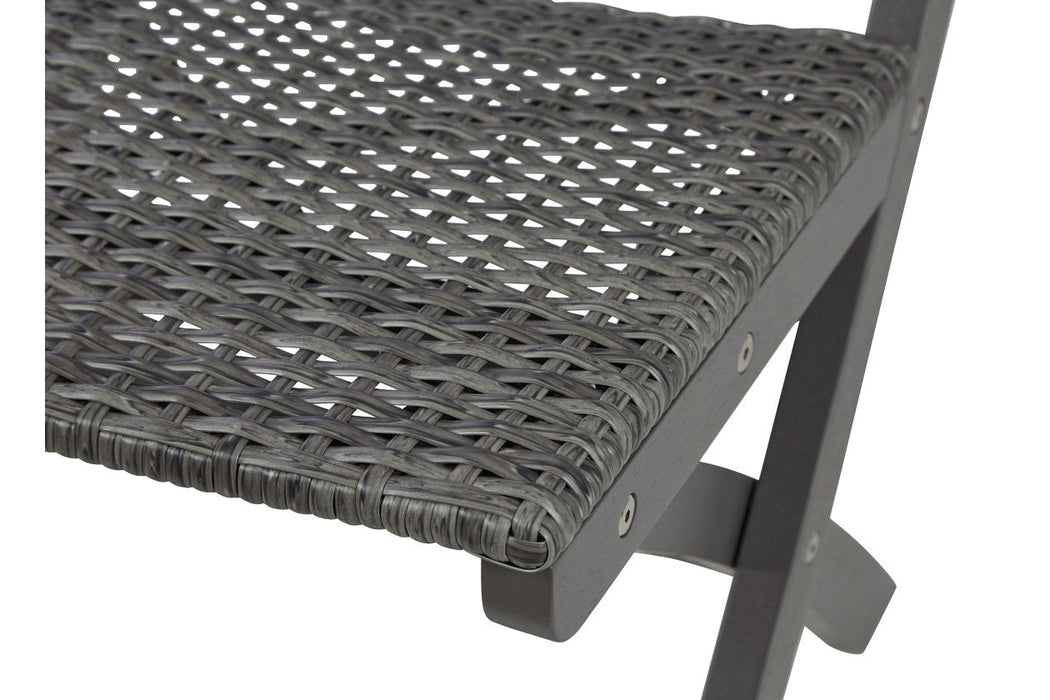 Safari Peak Gray Outdoor Table and Chairs, Set of 3 - P201-050 - Vega Furniture
