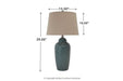 Saher Green Table Lamp - L100254 - Vega Furniture