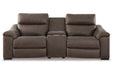 Salvatore Chocolate 3-Piece Power Reclining Loveseat with Console - SET | U2630157 | U2630158 | U2630162 - Vega Furniture