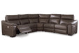 Salvatore Chocolate 5-Piece Power Reclining Sectional - SET | U2630131 | U2630146 | U2630158 | U2630162 | U2630177 - Vega Furniture