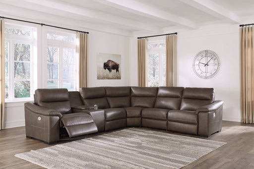 Salvatore Chocolate 6-Piece Power Reclining Sectional - SET | U2630131 | U2630146 | U2630157 | U2630158 | U2630162 | U2630177 - Vega Furniture