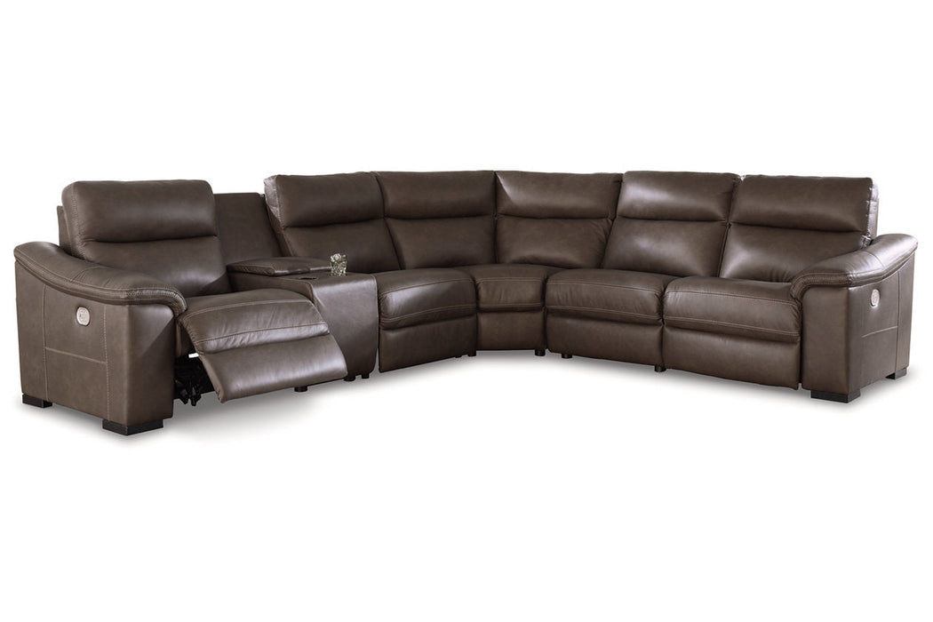 Salvatore Chocolate 6-Piece Power Reclining Sectional - SET | U2630131 | U2630146 | U2630157 | U2630158 | U2630162 | U2630177 - Vega Furniture