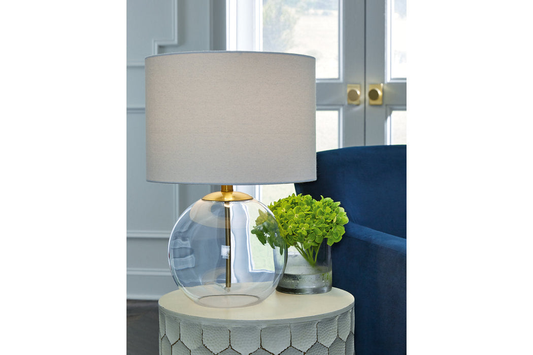 Samder Clear/Brass Finish Table Lamp - L430744 - Vega Furniture