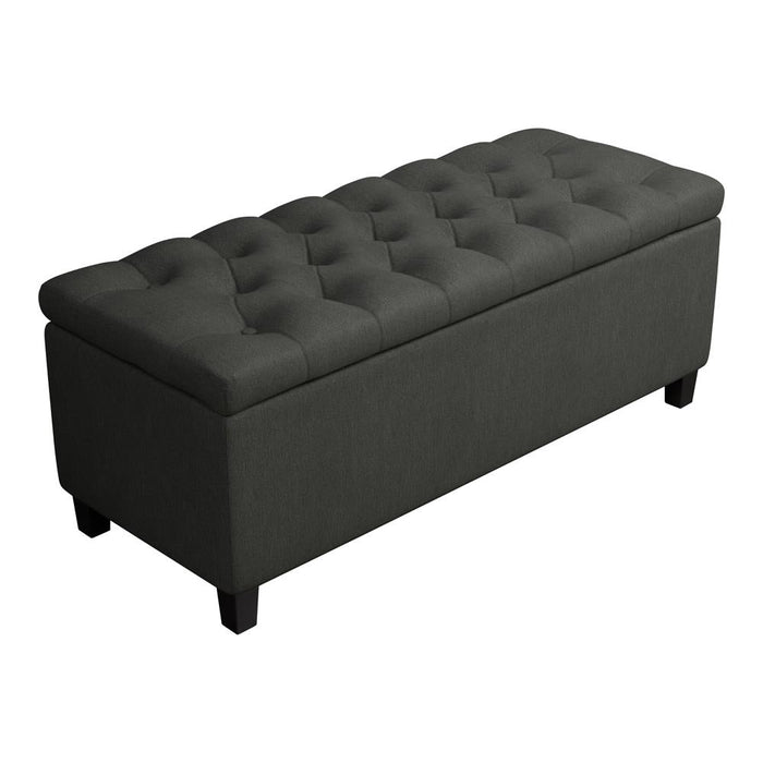 Samir Charcoal Lift Top Storage Bench - 915143 - Vega Furniture