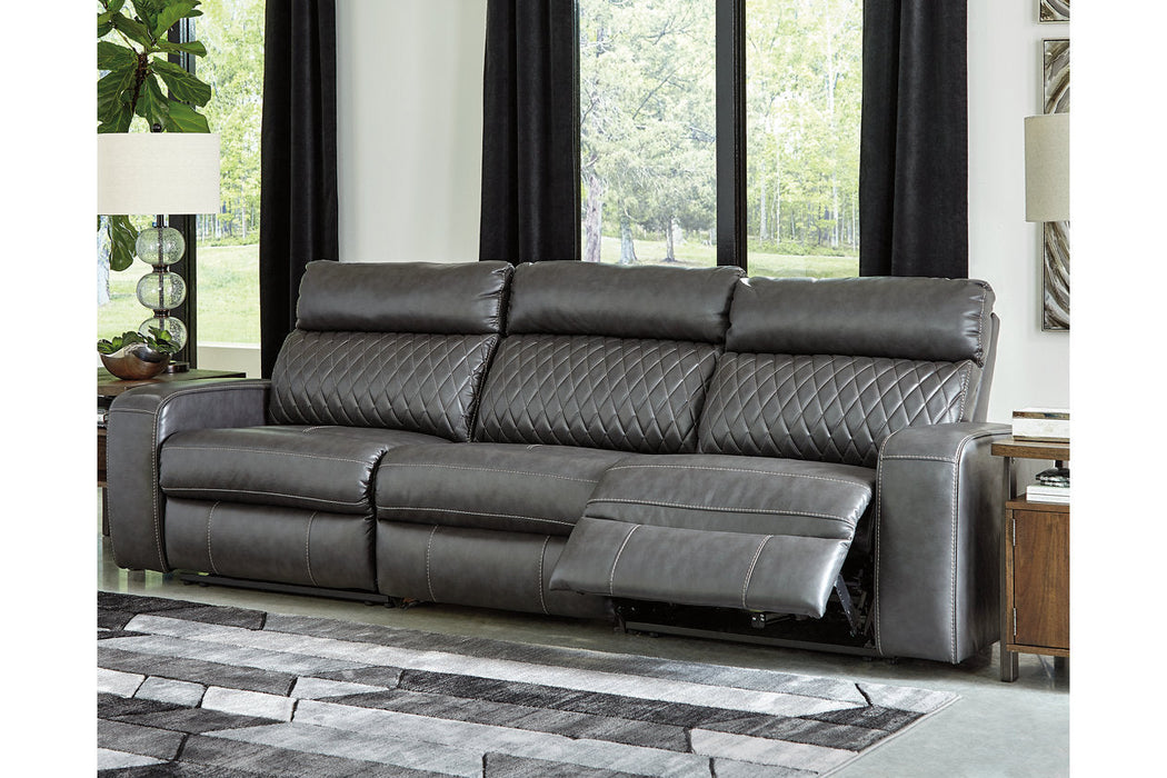 Samperstone Gray 3-Piece Power Reclining Sofa - SET | 5520346 | 5520362 | 5520358 - Vega Furniture