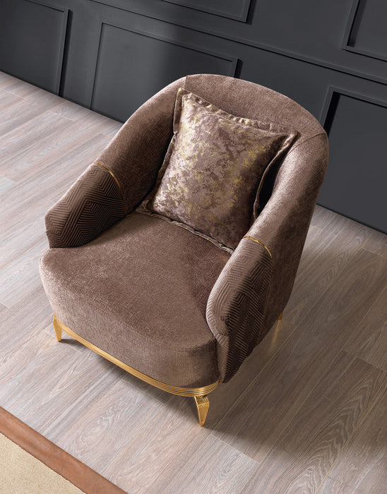 Santana Coffee Velvet Chair - SANTANACOFFEE-CHAIR - Vega Furniture