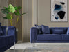 Santana Navy Velvet Living Room Set - SANTANANAVY-SL - Vega Furniture