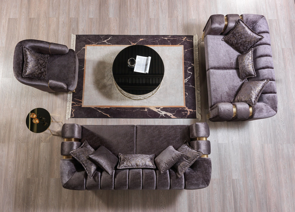 Santana Smoke Velvet Chair - SANTANASMOKE-CHAIR - Vega Furniture