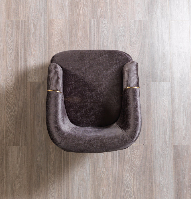 Santana Smoke Velvet Chair - SANTANASMOKE-CHAIR - Vega Furniture