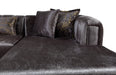 Santana Smoke Velvet Double Chaise Sectional - SANTANASMOKE-SEC - Vega Furniture