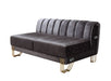 Santana Smoke Velvet Double Chaise Sectional - SANTANASMOKE-SEC - Vega Furniture