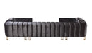 Santana Smoke Velvet Double Chaise Sectional - SANTANASMOKE-SEC - Vega Furniture