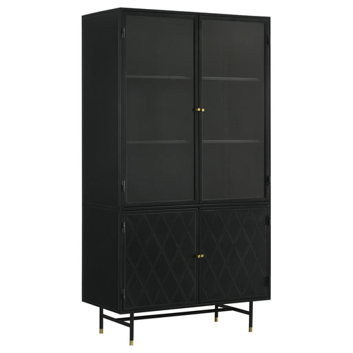 Santiago Matte Black Rectangular 4-Door Cabinet - 951134 - Vega Furniture