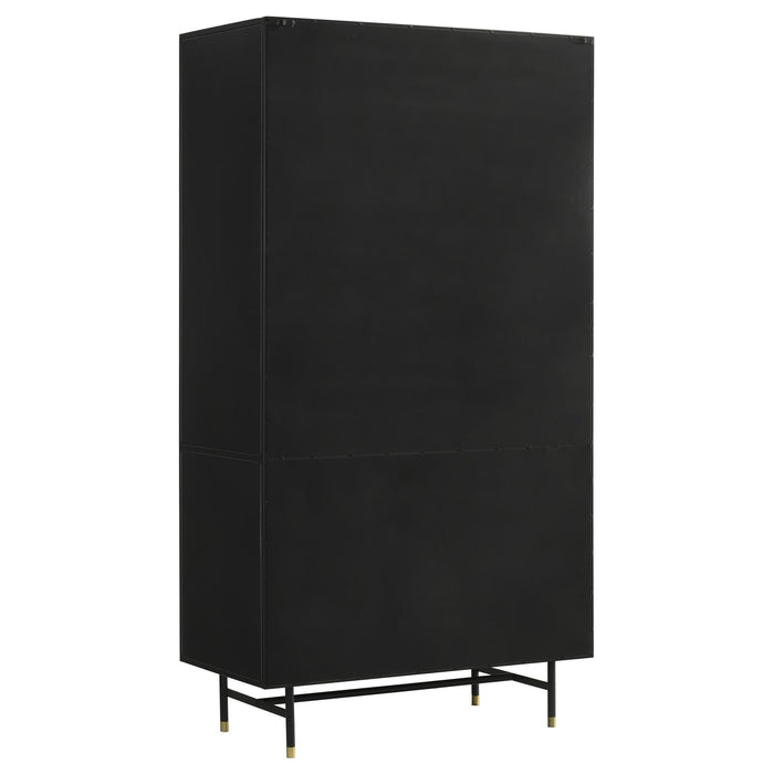 Santiago Matte Black Rectangular 4-Door Cabinet - 951134 - Vega Furniture