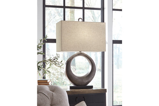 Saria Antique Silver Finish Table Lamp - L207394 - Vega Furniture