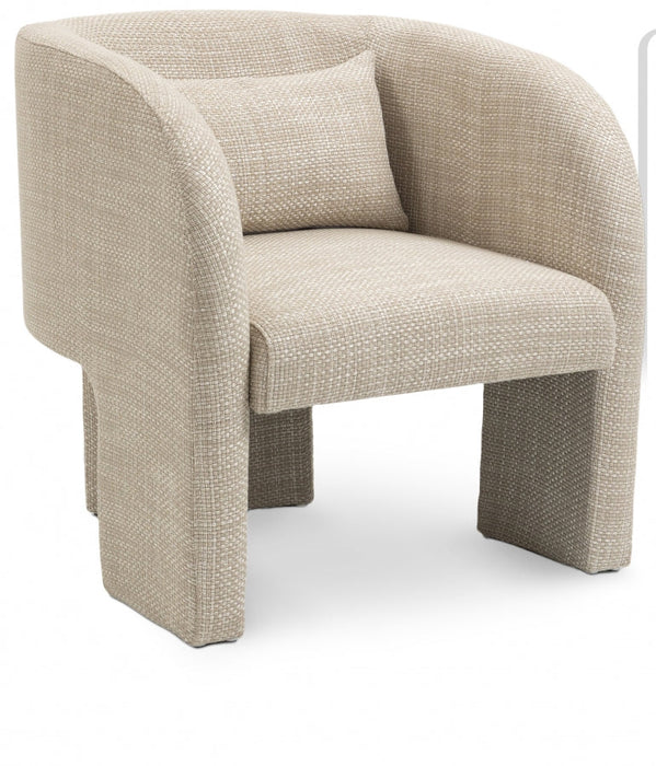 Sawyer Weaved Polyester Fabric Accent Chair Beige - 491Beige - Vega Furniture