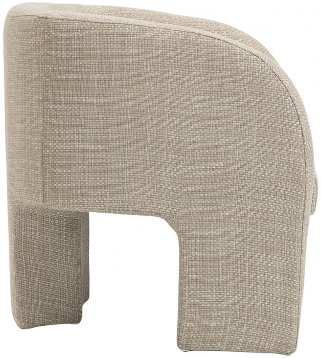 Sawyer Weaved Polyester Fabric Accent Chair Beige - 491Beige - Vega Furniture