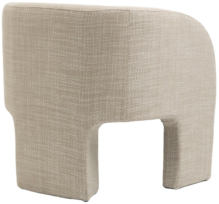 Sawyer Weaved Polyester Fabric Accent Chair Beige - 491Beige - Vega Furniture