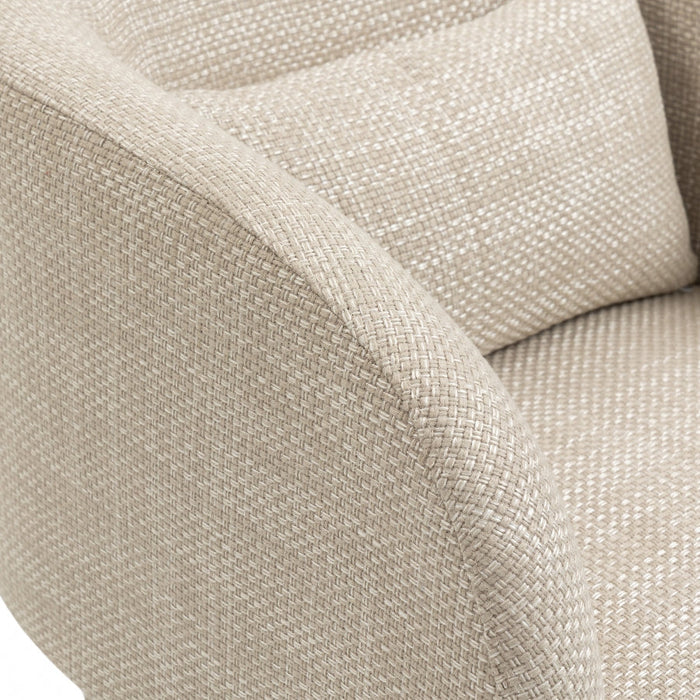 Sawyer Weaved Polyester Fabric Accent Chair Beige - 491Beige - Vega Furniture