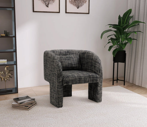 Sawyer Weaved Polyester Fabric Accent Chair Black - 491Black - Vega Furniture