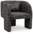 Sawyer Weaved Polyester Fabric Accent Chair Black - 491Black - Vega Furniture