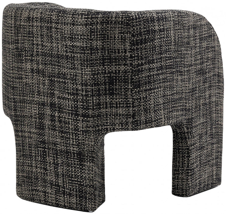 Sawyer Weaved Polyester Fabric Accent Chair Black - 491Black - Vega Furniture