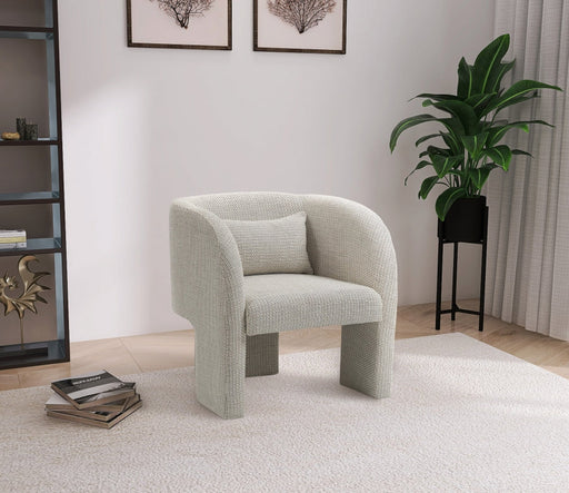 Sawyer Weaved Polyester Fabric Accent Chair Cream - 491Cream - Vega Furniture