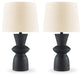 Scarbot Distressed Black Table Lamp (Set of 2) - L243354 - Vega Furniture