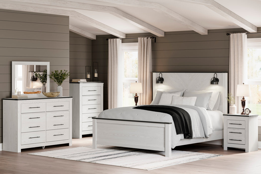 Schoenberg White Panel Bedroom Set - SET | B1446-154 | B1446-157 | B1446-196 | B1446-92 | B1446-245 - Vega Furniture