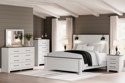 Schoenberg White Panel Bedroom Set - SET | B1446-154 | B1446-157 | B1446-196 | B1446-92 | B1446-245 - Vega Furniture