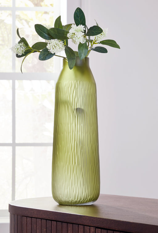 Scottyard Olive Green Vase - A2900009 - Vega Furniture