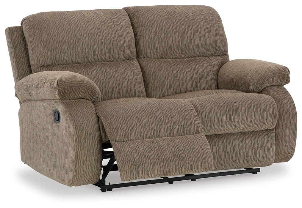 Scranto Oak Reclining Loveseat - 6650486 - Vega Furniture