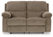 Scranto Oak Reclining Loveseat - 6650486 - Vega Furniture