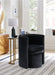 Selena Black Velvet Accent Chair and Ottoman Set - 555Black - Vega Furniture