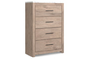 Senniberg Light Brown/White Chest of Drawers - B1191-44 - Vega Furniture