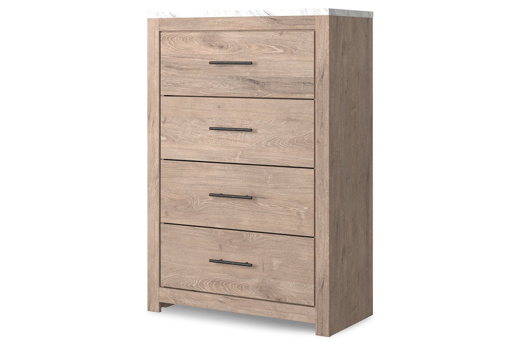 Senniberg Light Brown/White Chest of Drawers - B1191-44 - Vega Furniture