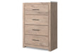 Senniberg Light Brown/White Chest of Drawers - B1191-44 - Vega Furniture