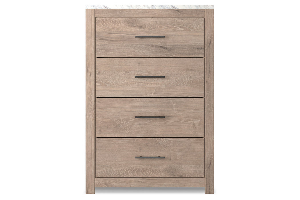 Senniberg Light Brown/White Chest of Drawers - B1191-44 - Vega Furniture