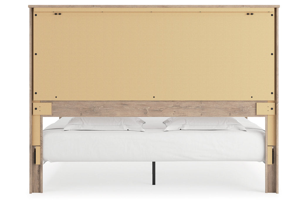 Senniberg Light Brown/White King Panel Bed - SET | B1191-56 | B1191-58 | B1191-99 - Vega Furniture