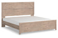 Senniberg Light Brown/White King Panel Bed - SET | B1191-72 | B1191-97 - Vega Furniture