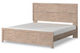 Senniberg Light Brown/White King Panel Bed - SET | B1191-72 | B1191-97 - Vega Furniture