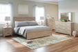 Senniberg Light Brown/White King Panel Bed - SET | B1191-72 | B1191-97 - Vega Furniture