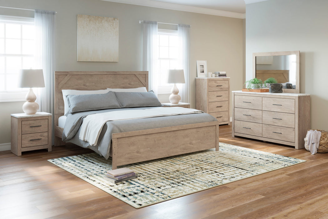 Senniberg Light Brown/White Panel Bedroom Set - SET | B1191-72 | B1191-97 | B1191-31 | B1191-36 | B1191-92 | B1191-44 - Vega Furniture