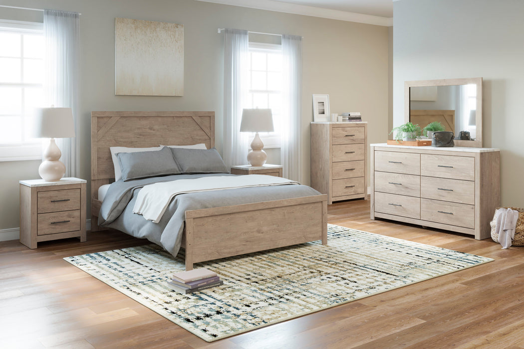 Senniberg Light Brown/White Panel Bedroom Set - SET | B1191-72 | B1191-97 | B1191-31 | B1191-36 | B1191-92 | B1191-44 - Vega Furniture