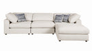 Serene Beige Upholstered Armless Chair - 551321 - Vega Furniture