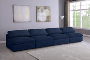 Serene Blue Linen Textured Deluxe Modular Down Filled Cloud-Like Comfort Overstuffed 156