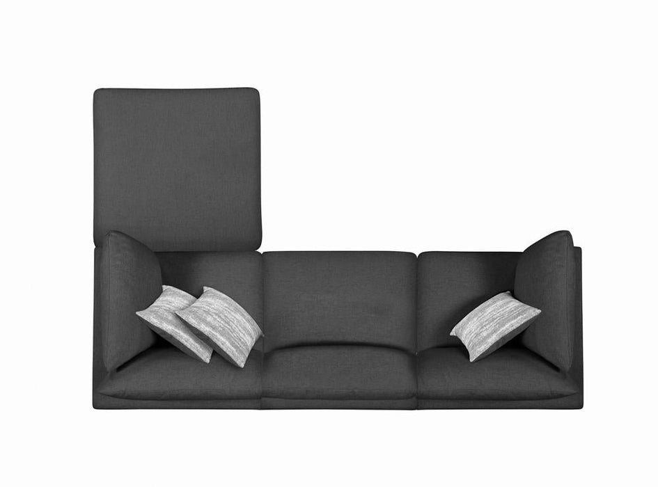 Serene Charcoal Upholstered Armless Chair - 551324 - Vega Furniture