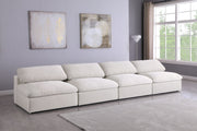 Serene Cream Linen Textured Deluxe Modular Down Filled Cloud-Like Comfort Overstuffed 156