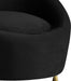 Serpentine Black Velvet Chair - 679Black-C - Vega Furniture