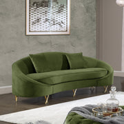 Serpentine Green Velvet Sofa - 679Olive-S - Vega Furniture